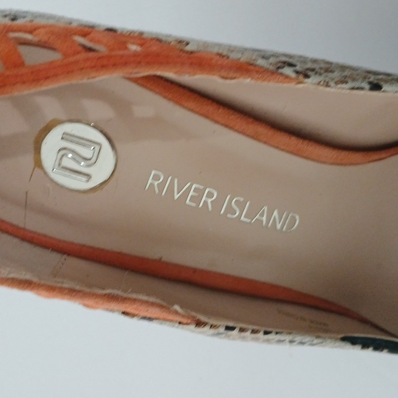 River Island Tan Snake Print Stilleto Heels Size 6 - Picture 3 of 7